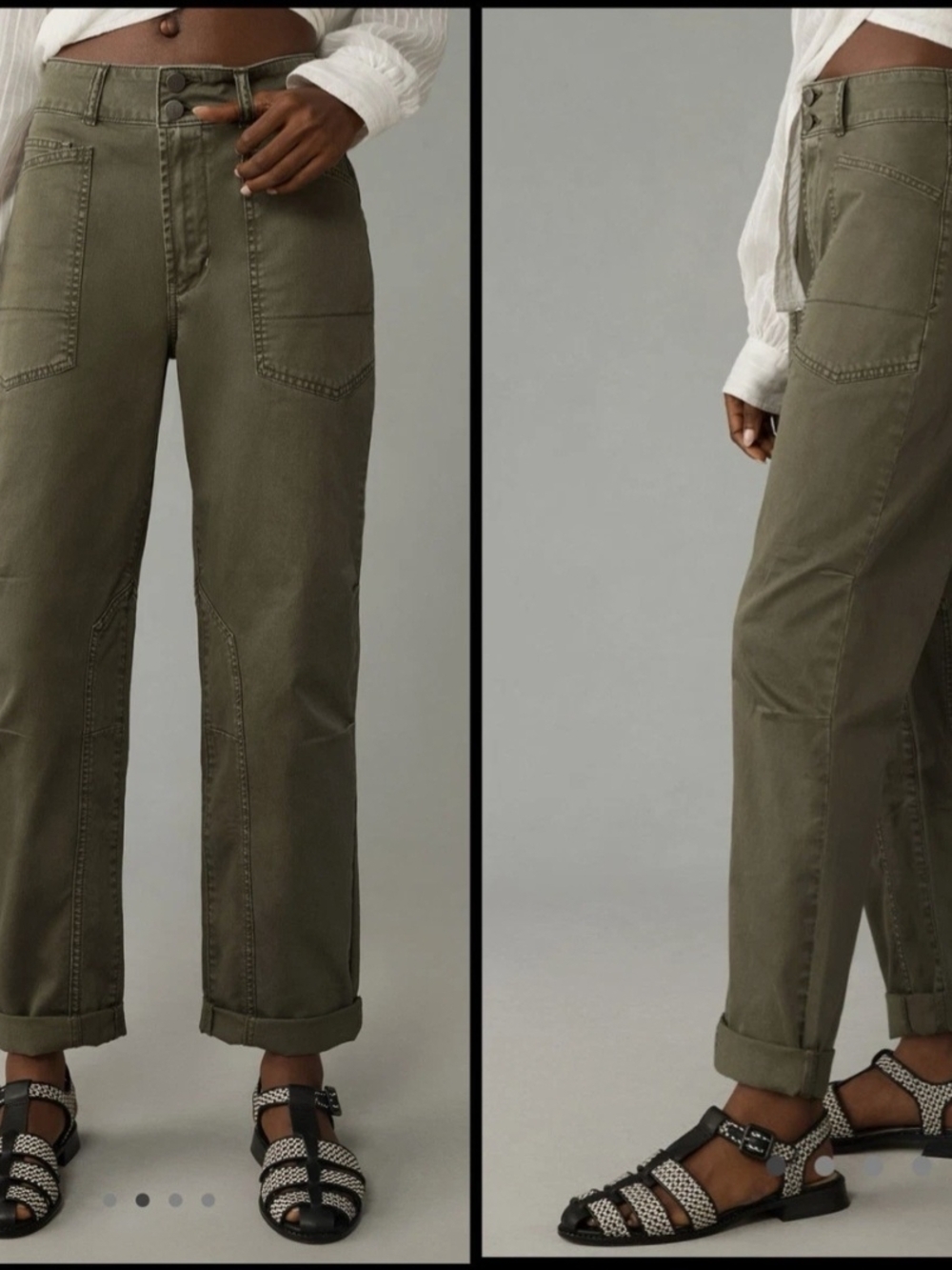 Anthropologie Pilcro Size 31 The Wanderer Relaxed Pants Camo Army Green